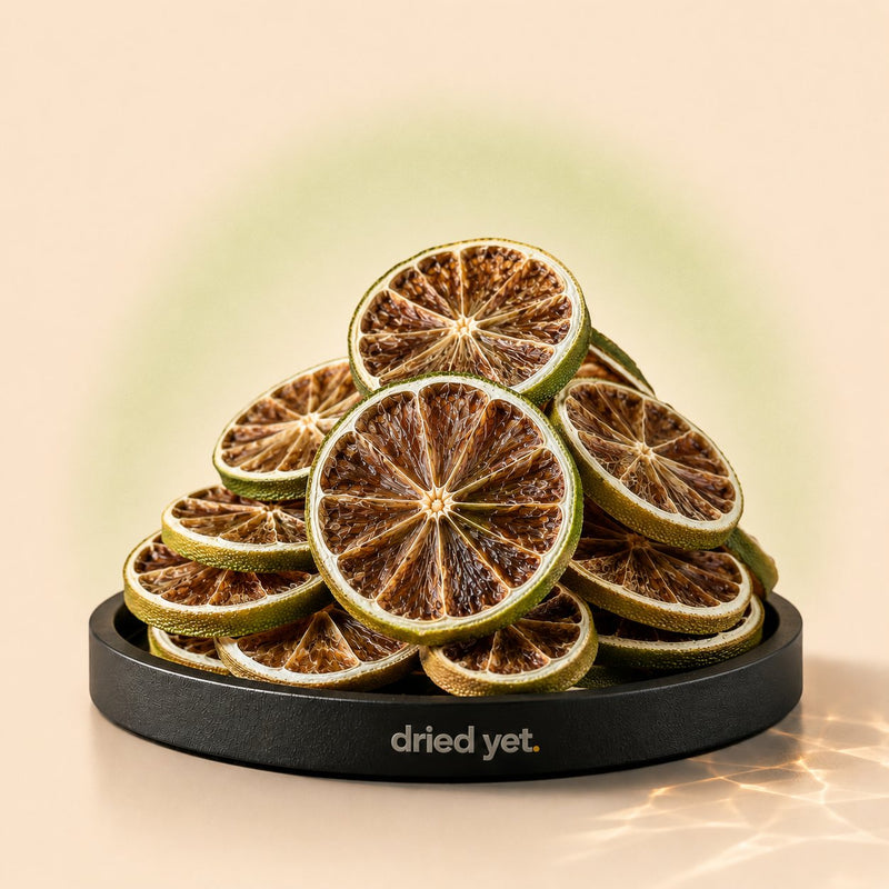 Dried Yet. lime slices for planning cocktail garnish quantity