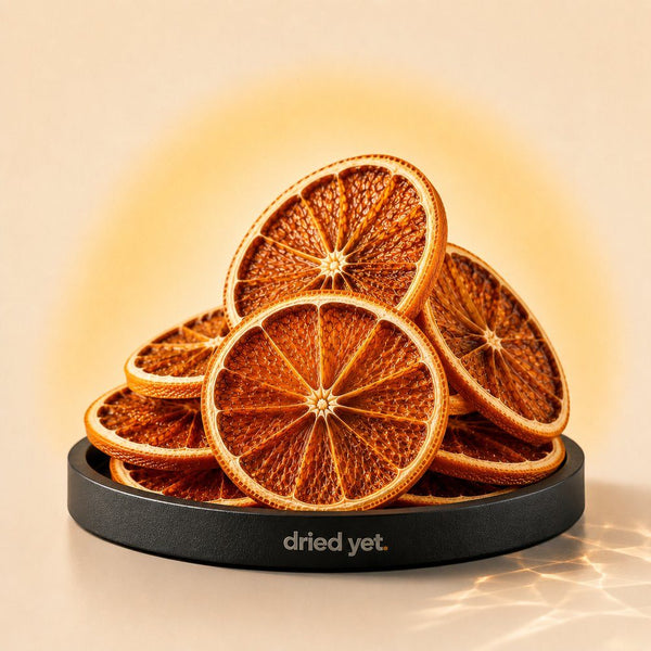 Dried Yet Orange Slices used to garnish the Orange Blossom Spritz