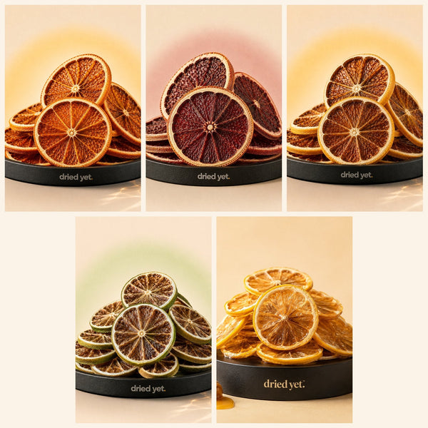 The Citrus Lover Box: dried orange, blood orange, lemon, lime and honey lemon slices