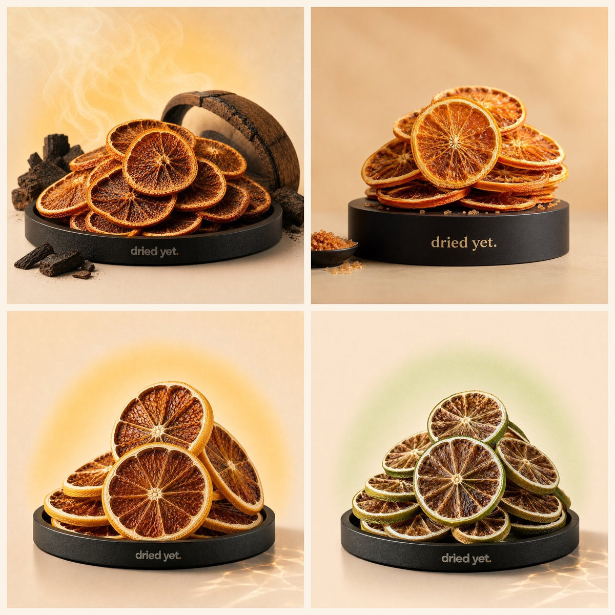 The Cocktail Connoisseur Box: smoked oak orange, orange brown sugar, lemon and lime slices